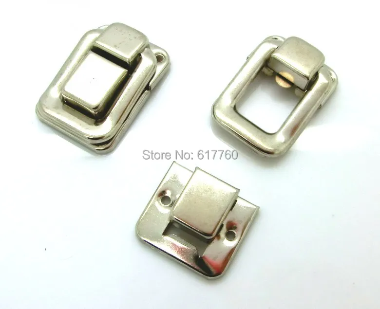 Free Shipping-10 Sets Toggle Catch Suitcase Case Box Trunk Lock  Box Silver Tone 3.8cm x 2.7cm 2.7cm x 2.4cm J1815