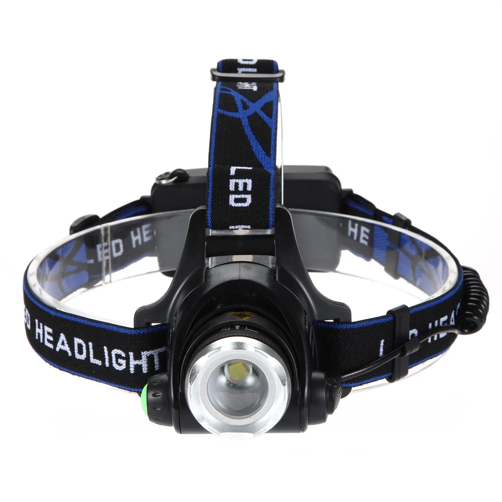 LED Headlamp T6 Zoom 3 Modes Super Bright Waterproof Headlight Torch By 18650 Battery For Hunting Hiking Camping Light