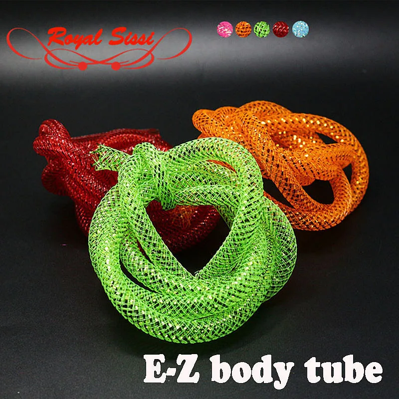 Royal Sissi 5 opcjonalnych kolorów Średnica 8 mm EZ BODY TUBING Opalizujące plecione rurki Mylar słonowodne większe serpentyny Materiały do ​​wiązania much