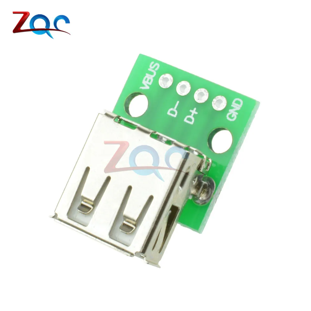 10pcs Type A Female USB To DIP 2.54MM PCB Board Adapter Converter For Arduino connector