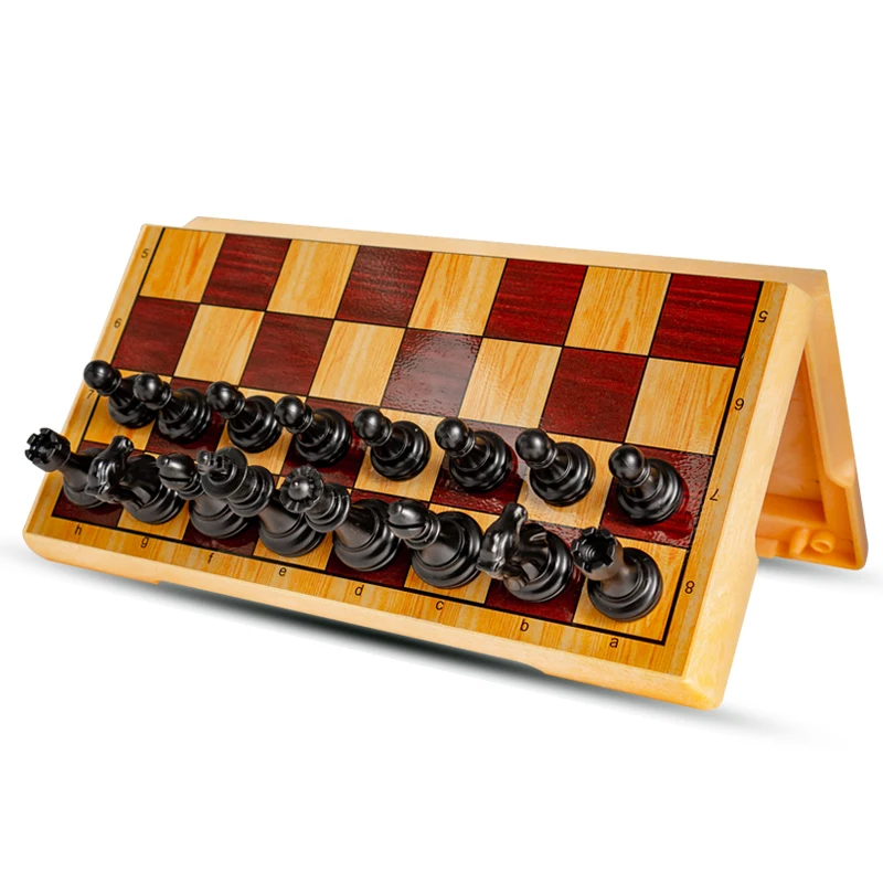 Hot High Qulity 2 Sizes Portable Chessboard Folding International Classic Chess Set For Party Family Activities