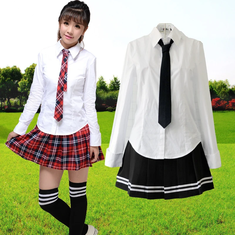 Studenti camicia a maniche lunghe uniformi Giappone e Corea Del Sud JK uniforme junior ragazze della high school studente vestiti T7