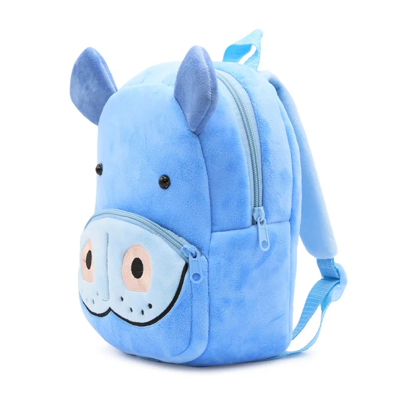 Mochilas escolares macias para crianças, mochilas escolares adoráveis de pelúcia fofas para jardim de infância, meninos, meninas, desenho de animal