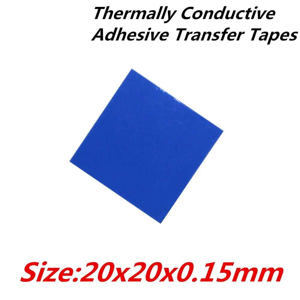 40pcs/lot  20x20mm Thermally Conductive Adhesive Transfer Tapes thermal pad double sided tape for heatsink  radiator