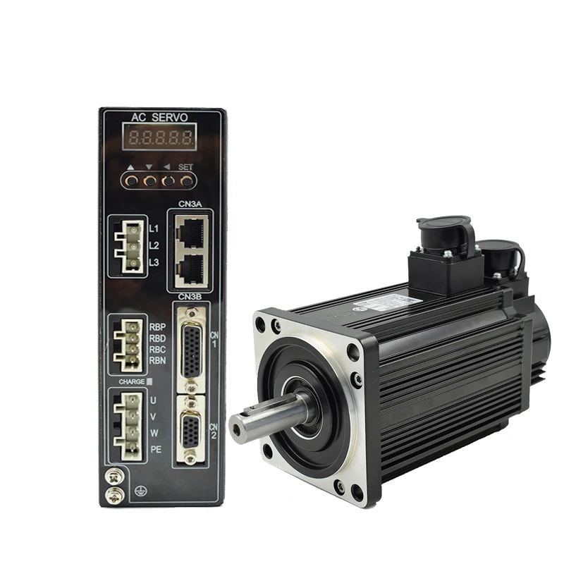 new series servo 3.8kw  AC servo motor with brake driver and cable 220V 15Nm 2500rpm servo kit for  CNC