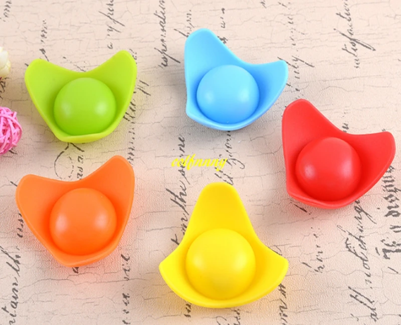 1000pcs/lot Fast shipping Single Egg Seat Colorful Creative Silicone Egg Cup Holder Resting Eggs Frame Seat