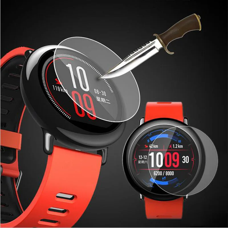 Ultra Clear Protective Film Guard For Xiaomi Huami Amazfit pace Sports Smart Watch Tempered Glass Screen Protector Display Cover