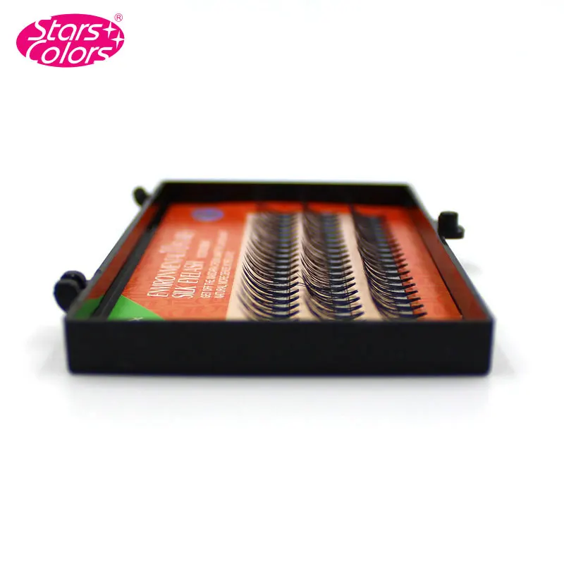 Neue Mittleren Dichten Seite Falsche Einzel Wimpern Vorgefertigten Volumen Fan Lash 0,07mm Natürliche Weiche Seide Wimpern Verlängerung Make-Up-Tools