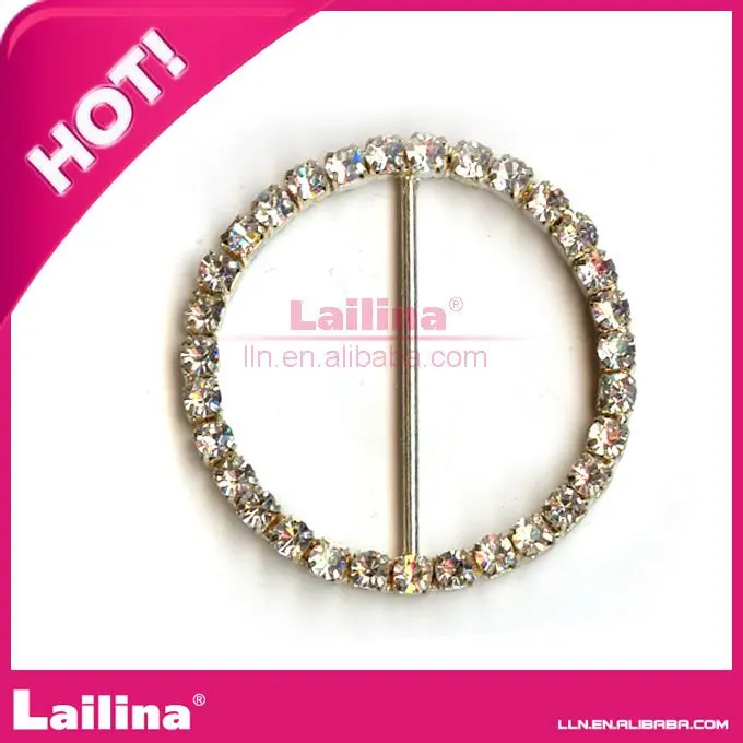 

Fashion Round Rhinestone Buckles 35mm for garment accessories and wedding invitation card