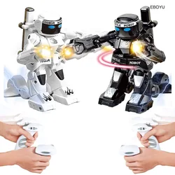 EBOYU RC Battle Robot Remote Control 2.4G Humanoid Fighting RC Robot + Two Control Joysticks Real Boxing Fight Experience Gift