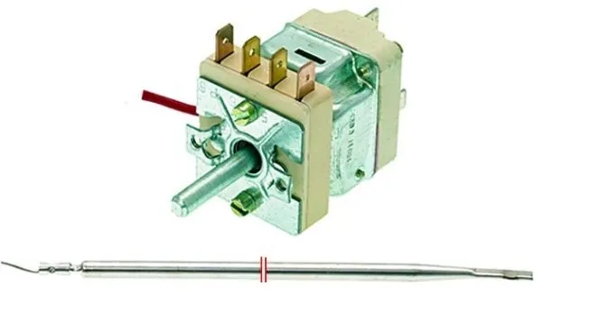 EGO 55.10639.800 TERMOSTATO DE FREIRA DE FASE ÚNICA COM INTERRUPTOR DE Eixo 90-185 DegC 16A