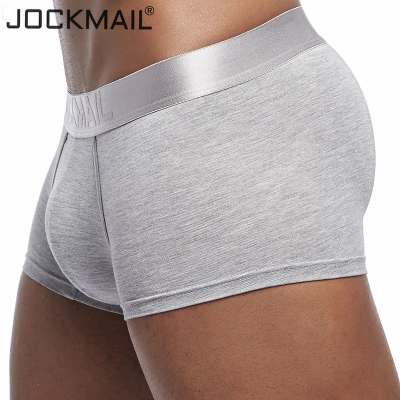 JOCKMAIL New sexy men underwear boxer solid boxer shorts uomo Modal Soft mutande pantaloncini uomo trunks cuecas Gay mutandine maschili