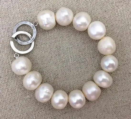 Large Pearl Bracelet,10-14mm Pearl Wedding Jewelry,Birthday ,Love,Mothers Day, Happiness,Real Pearl Bracelet Fashion Jewelry