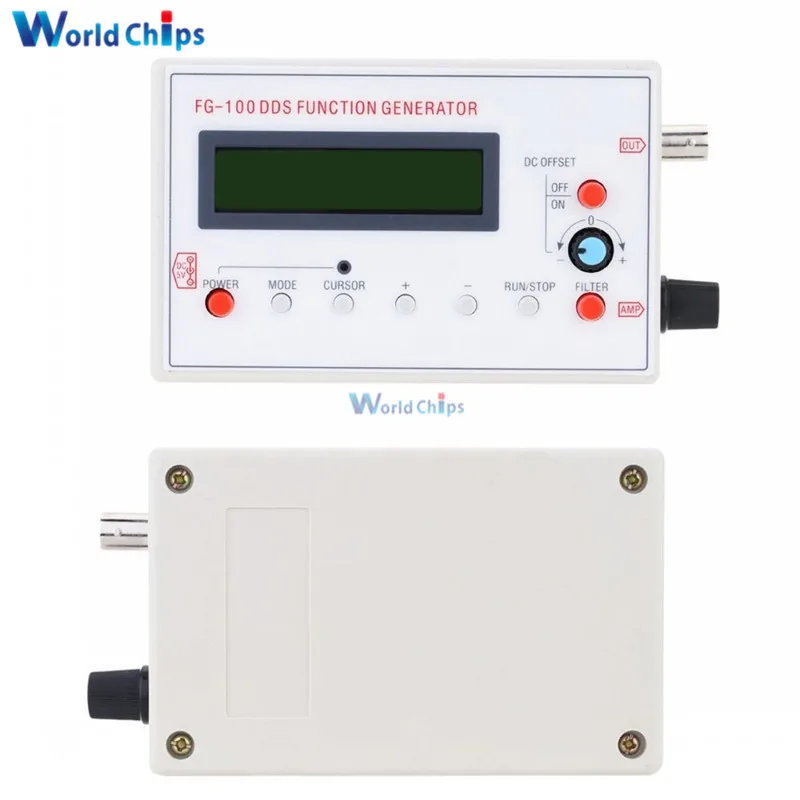 1HZ-500KHZ DDS Functional Signal Generator Sine Triangle Square Frequency Sawtooth Wave Waveform 1602 LCD Display