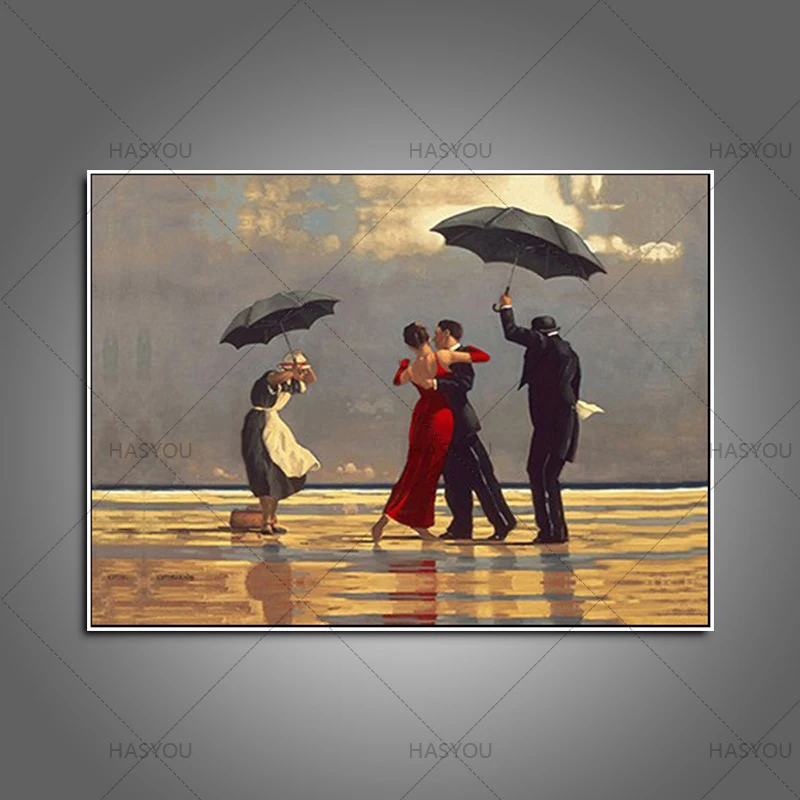 

HASYOU Handpainted Modern Abstract Painting On Canvas Acrylic Painting Dancer Umbrella For Home Wall Art Picture Artwork