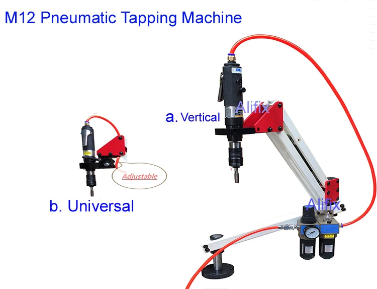 

Top Quality Vertical Universal Flexible Pneumatic Tapping Machine Arm Collet M3-M12 with 6pcs Collet