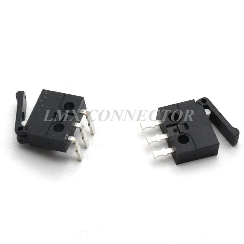 500PCS  Microswitch Camera Switch Reset  Detection Travel Limit Switch Mini 3-pin Straight/Bending With Handle