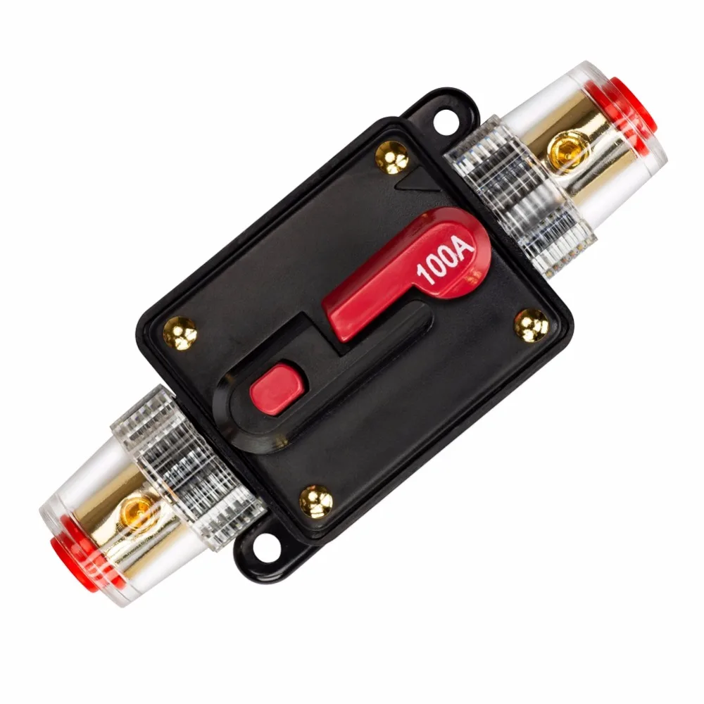 

100A car amplifier fuse Car Truck Audio Amplifier Circuit Breaker Fuse Holder AGU Style Stereo Amplifier Refit Fuse Adapter