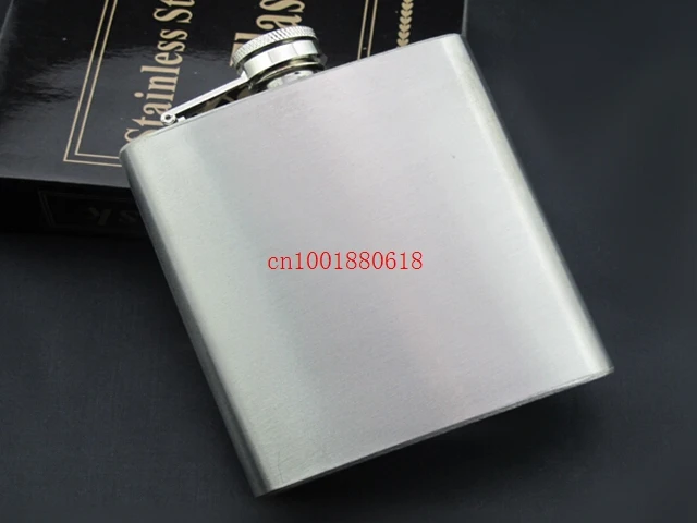 

Fedex DHL Free Shipping High Quality 6 oz 170ml stainless steel hip flasks brushed flask ,25pcs/lot