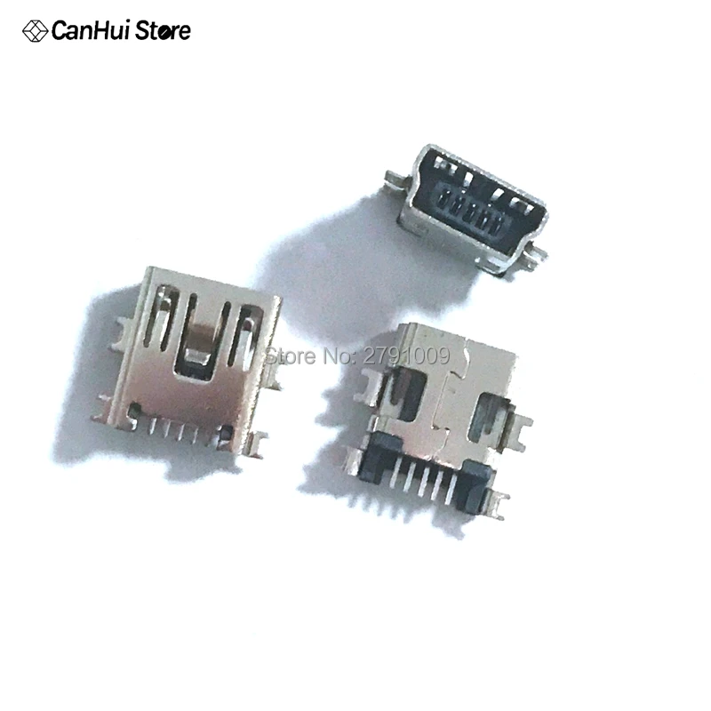 10pcs Mini USB 5pin Female Socket Connector 4foot for Tail Charging Mobile Phone Data Interface Broken Plate USB Female Seat MP3