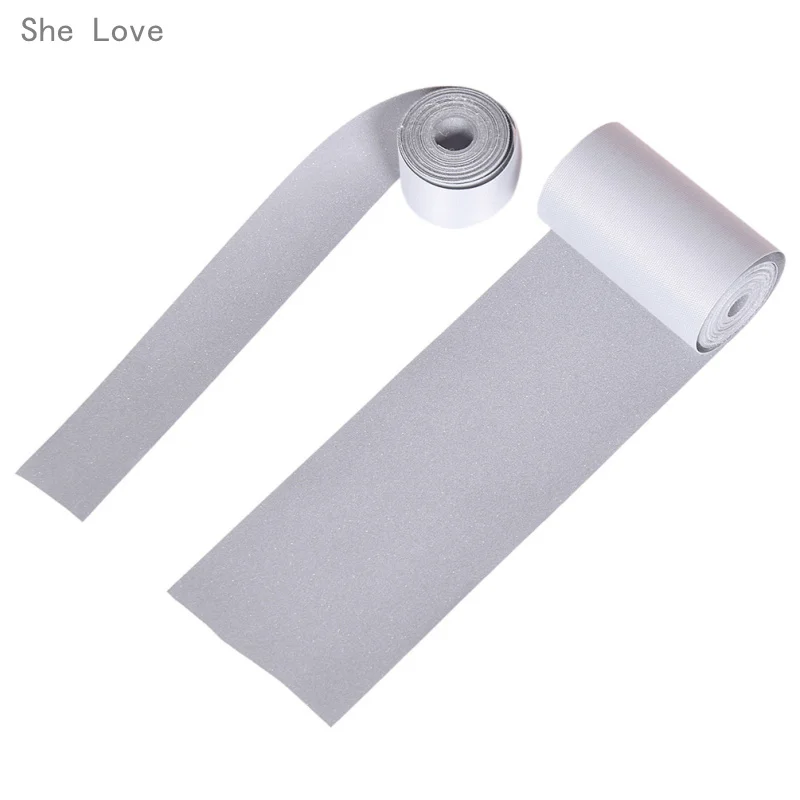 Chzimade Reflective Silver Tape Synthetic Fabrics Safety Sew Trim Sticker DIY Craft Supplies Sewing Clothing