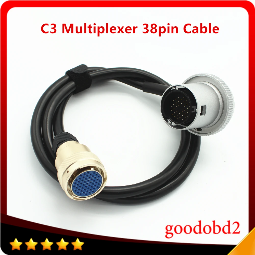 For Benz C3 38Pin Test Cable Diagnosis MB Star C3 Multiplexer Diagnostic Tool Cable Connector for C3 Diagnostic Adapter Cable