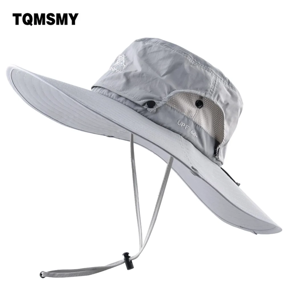 TQMSMY Outdoor Men\'s Fishing Sunscreen Bucket Hat Women Sunhat Fisherman Boonie Bucket Hats Cap Camping Hat Men TMP62