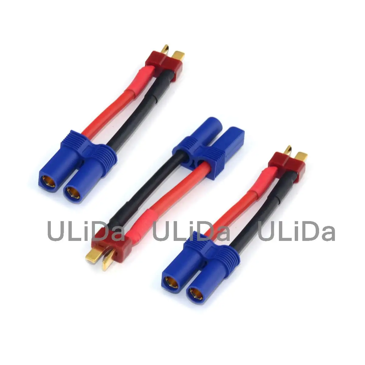 

3PCS T-Plug Deans Male to Female EC5 RC Battery Adapter Connector /w Wire for RC Helicoper Mini Multirotor Quadcopter