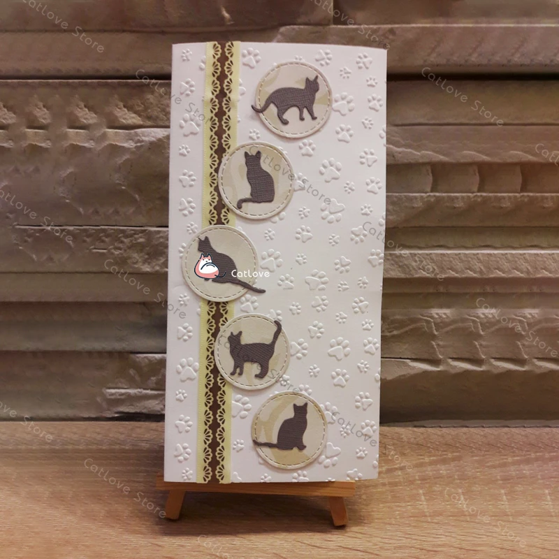 6 قطعة/الوحدة القط الحيوان المعادن قطع يموت الإستنسل DIY بها بنفسك سكرابوكينغ ورقة بطاقة الزخرفية الحرفية النقش يموت قطع جديد 2019