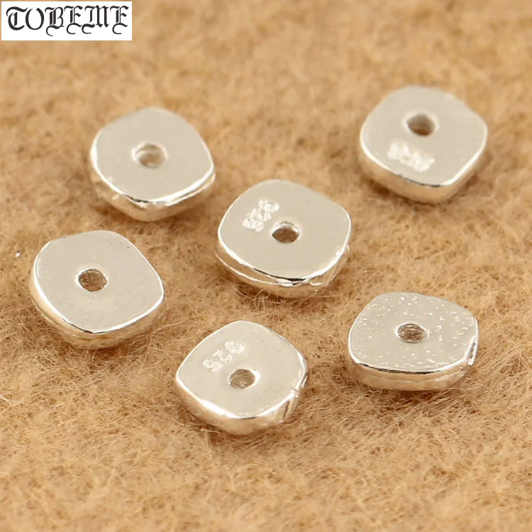 925 Silver Jewelry Spacers Real Sterling Silver Solid Beads Pure Silver Jewelry Beads Biżuteria dystansowa