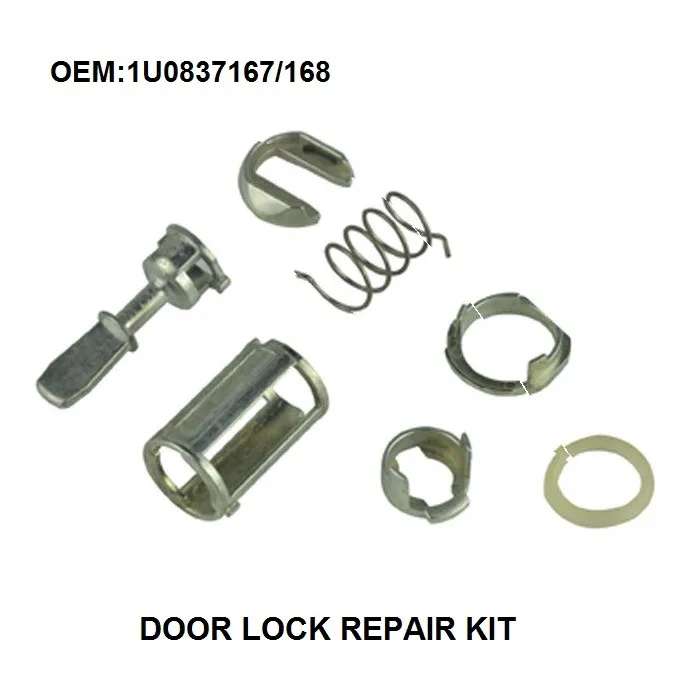 Wholesale !!! For VW Golf IV 4 TYP 1J1 MK4 Door Lock Cylinder Barrel Repair Kit Front Side 1997-2005