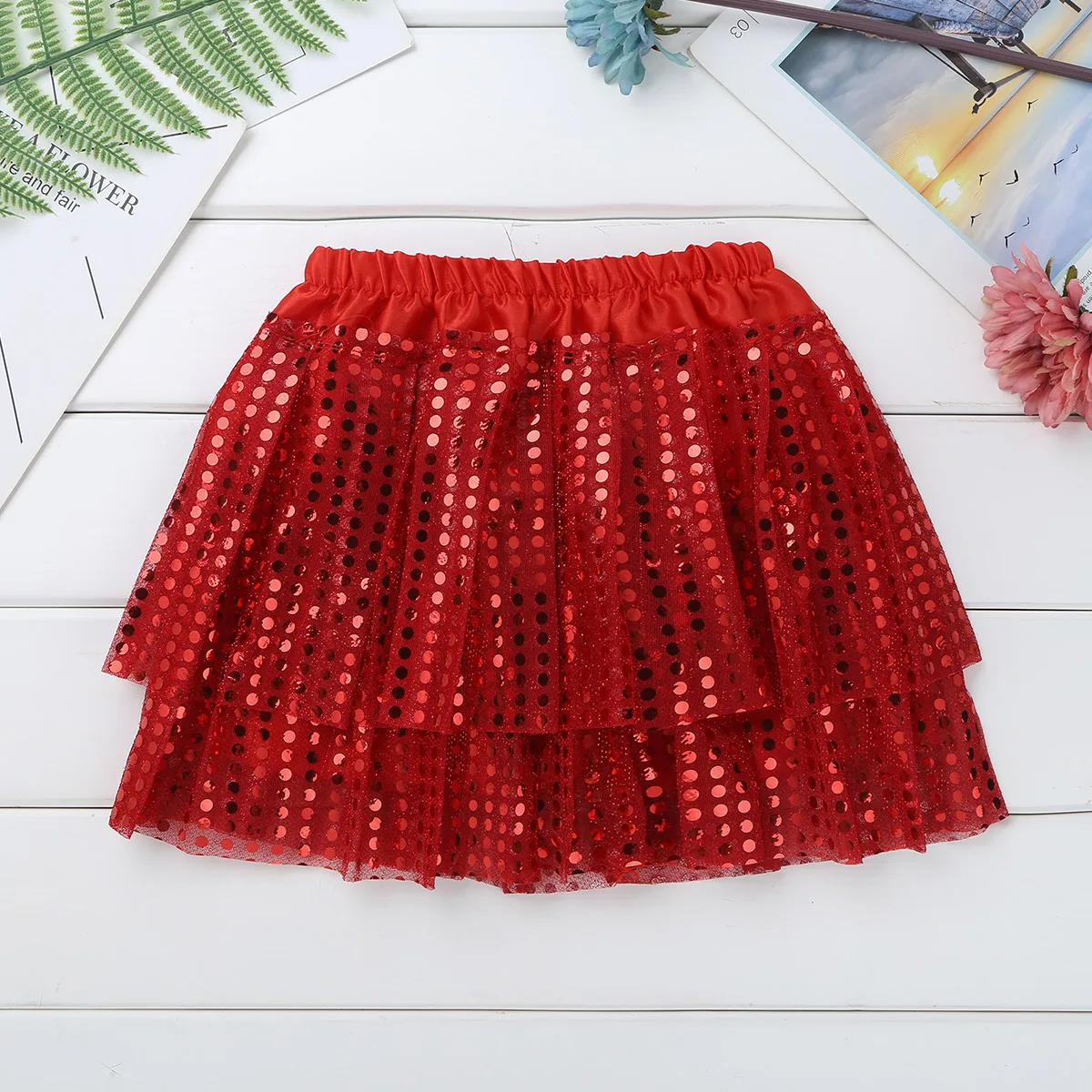 Kids Meisjes Pailletten Shiny Latin Dance Tutu Mini Rok Kinderen Hedendaagse Jazz Ballet Stijldansen Jurken Kostuum Kleding