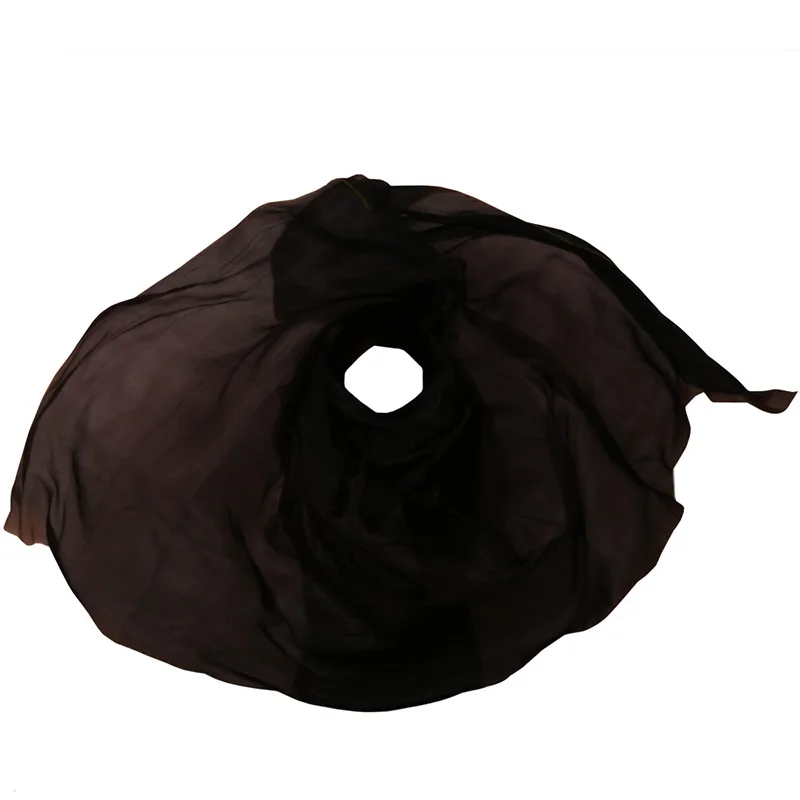 Voile de danse du ventre en soie, écharpe de châle de couleur noire Pure, voile de Performance pour pratique de danse du ventre