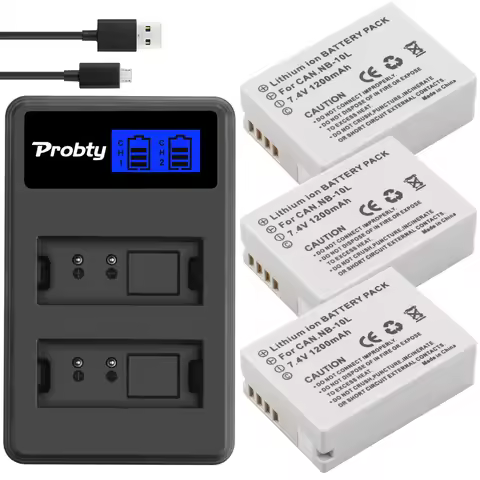 NB-10L Replacement Battery and USB Dual Charger for Canon SX40 HS SX40HS SX50 PowerShot SX40 HS SX50 HS SX60 HS