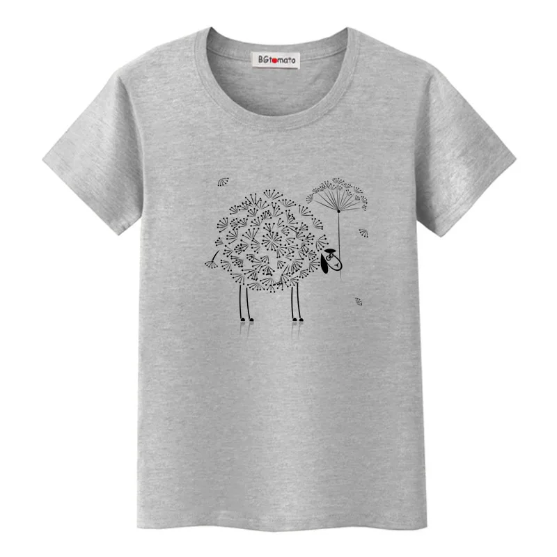 

BGtomato Dandelion sheep lovely tshirt beautiful design original tops tees super cute shirts beautiful Dandelion t-shirt