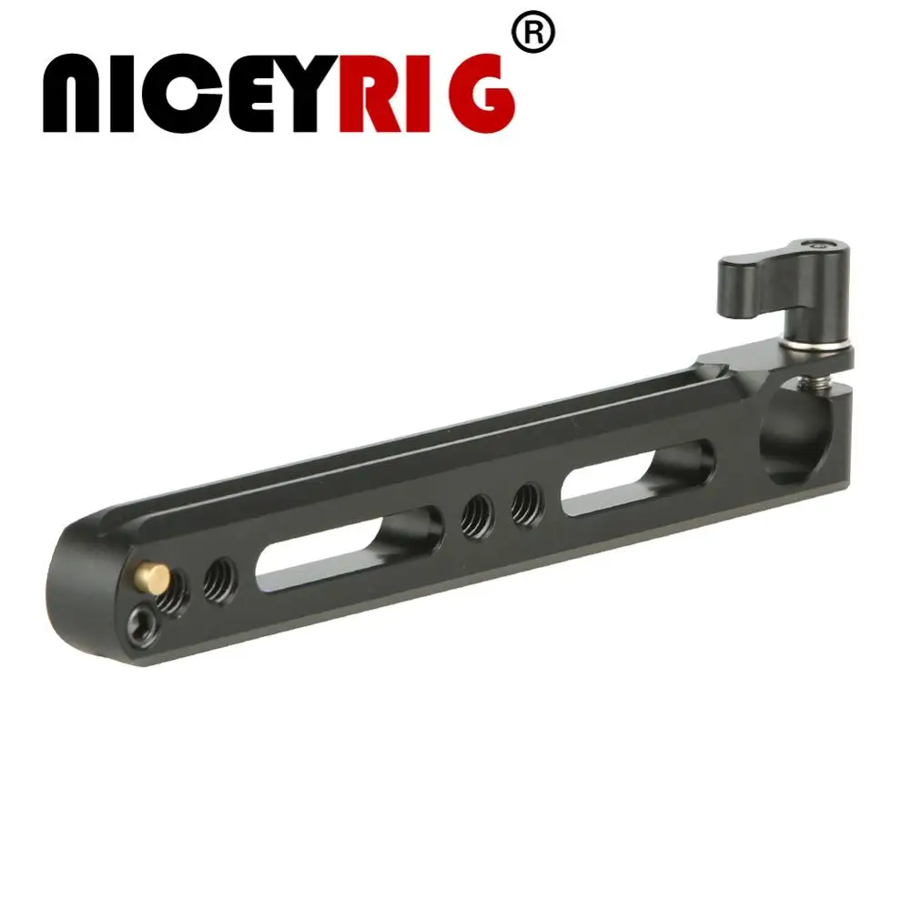 Niceyrig bezpieczeństwo podwójne NATO szyna z 15mm Rod odciski, 1/4 "gwint otwory dla DSLR 15mm pręt aparatu na wizjerze EVF do montażu na