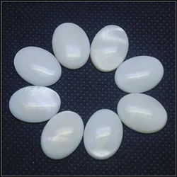 20PCS Wholesale Natural Freshwater Mother Of Pearl Shell Cabochons Women Bracelets Making Oval Shapes10X14MM 20X30MM 22X30MM