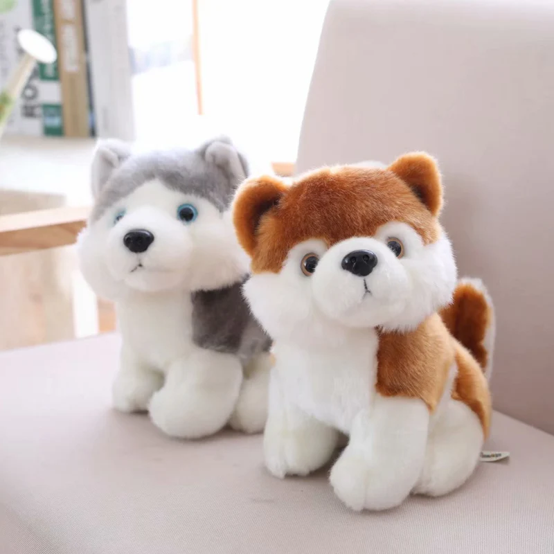 

18/23/28cm Cute Simulation Puppy Dog Plush Toy Kids Dolls Husky Akita Saint Bernard Stuffed Soft Toys for Children High Quality