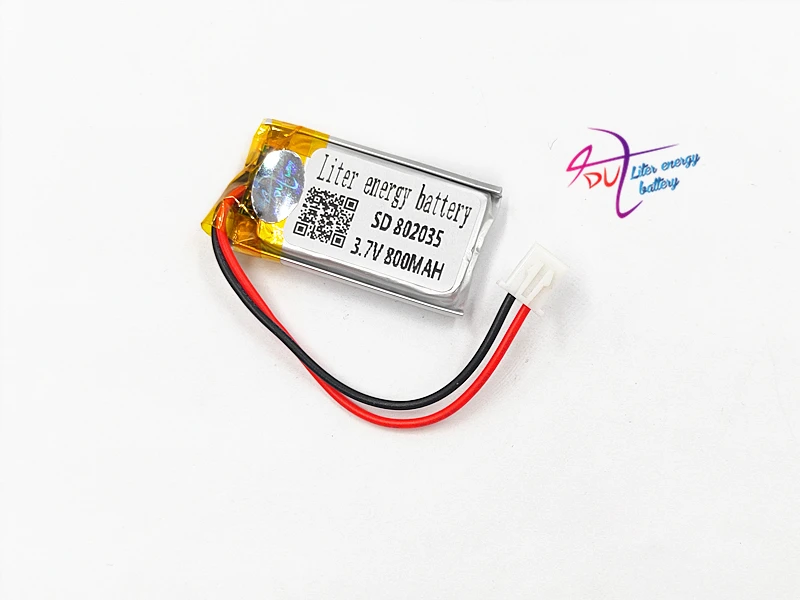 XHR-2P 2.54 800mAh 802035 point reading pen Bluetooth speaker school paper 3.7V polymer battery