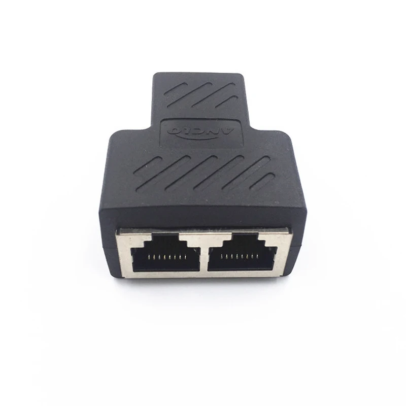 Extensor para cabos de rede, plugue divisor de conector de rede ethernet, split cat 5 5e 6 6a