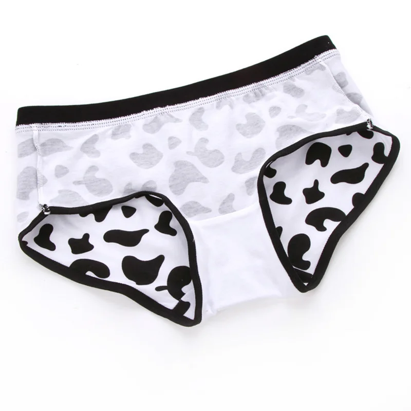 Sexy Cow pattern Couple Panties Men Underwear Boxers Sexy underpant Cotton Male Panties Shorts Cartoon Underwear Women Lingerie