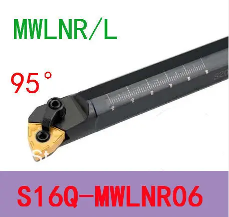 S16Q-MWLNR06 16mm Lathe Cutting Tools CNC Turning Tool Lathe Machine Tools Internal Metal Lathe Tool Boring Bar Type MWLNR/L