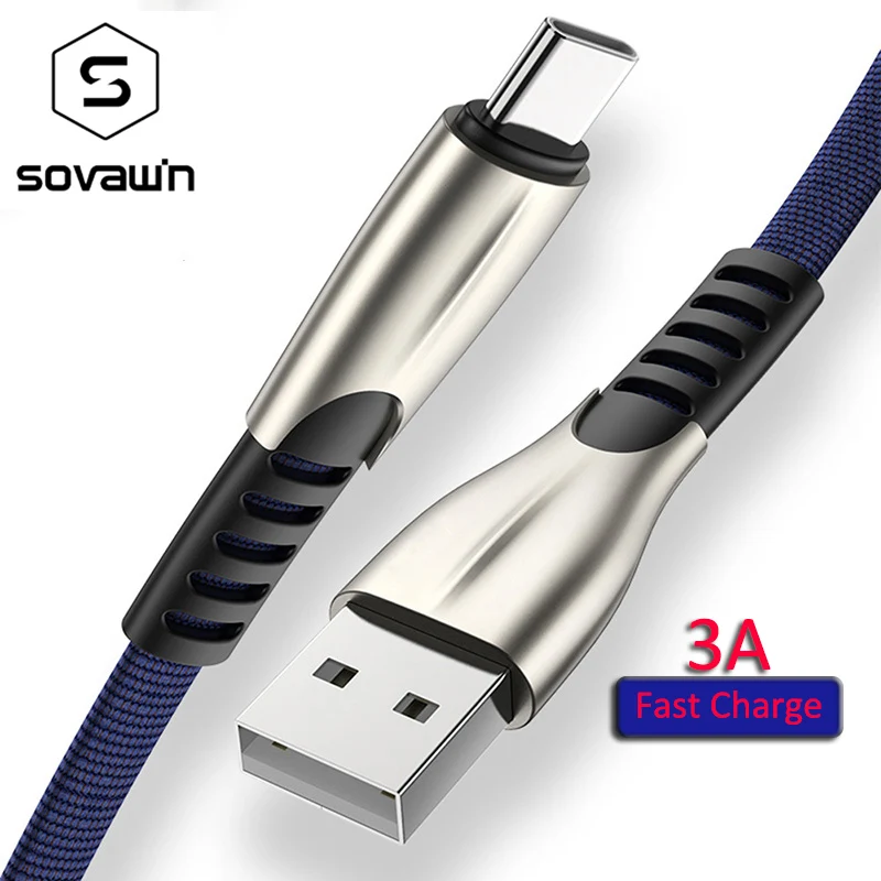 1m Micro USB Cable 3A Fast Charging for iPhone XS XR 8 Plus Reversible Data cable Type C for Samsung for Xiaomi for Huawei P8