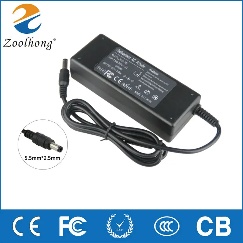 19V 3.95A Laptop Ac Adapter Battery Charger for Toshiba Satellite PA-1750-04 PA-1750-01 PA-1750-24 PA-1750-09 PA3715U-1ACA19V