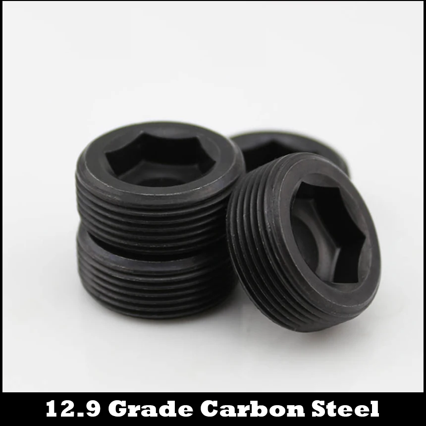 

1 Piece G1-1/2-11 1-1/2 Inch OD 12.9 Grade Carbon Steel BSP Pipe Oil Line Plug Throat Tap Stop Hex Hexagon Socket Set Screw