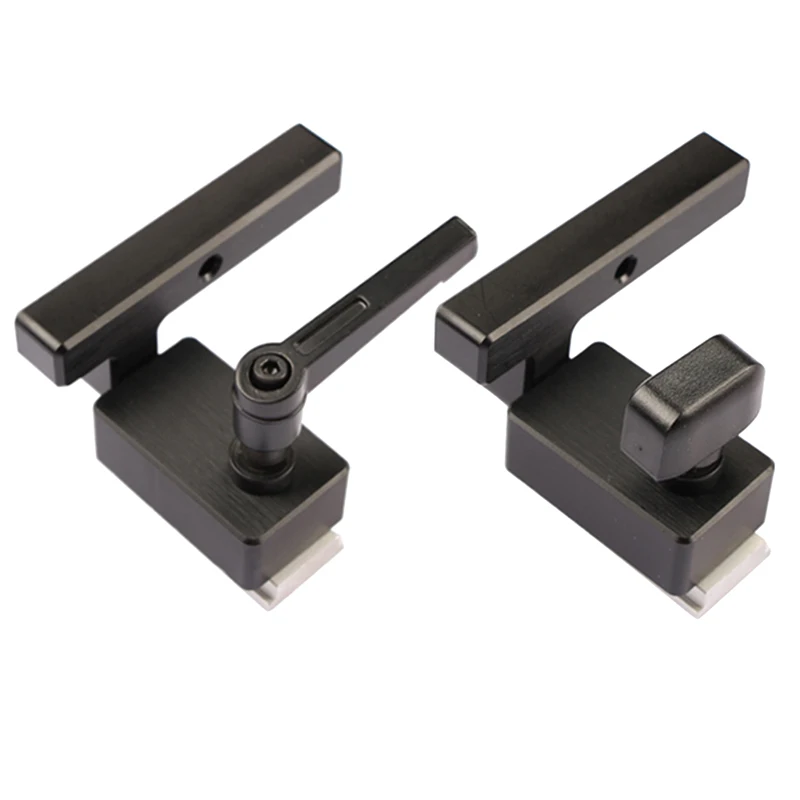 รางแทรฟแทรมสำหรับ T-Slot T-Tracks งานไม้เครื่องมือ DIY Miter Track Stopper อลูมิเนียม Chute จำกัดพลิกด้วยตนเอง