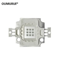 10W UV LED CHIP lamp fishing LED COB manicuring purple Bead 395-400nm 900mA 9.0-11.0V 60-80LM 45mil 10PCS