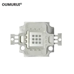 Lámpara LED UV de 10W para pesca, LED COB para manicura, cuentas moradas, 395-400nm, 900mA, 9,0-11,0 V, 60-80LM, 45mil, 10 Uds.