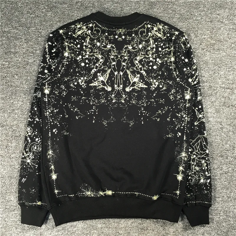 New  High High Men Full star constellation Hoodies Hoody hooded Sweatshirts velvet Cotton Drake Thicken Fleece Kenye #d23