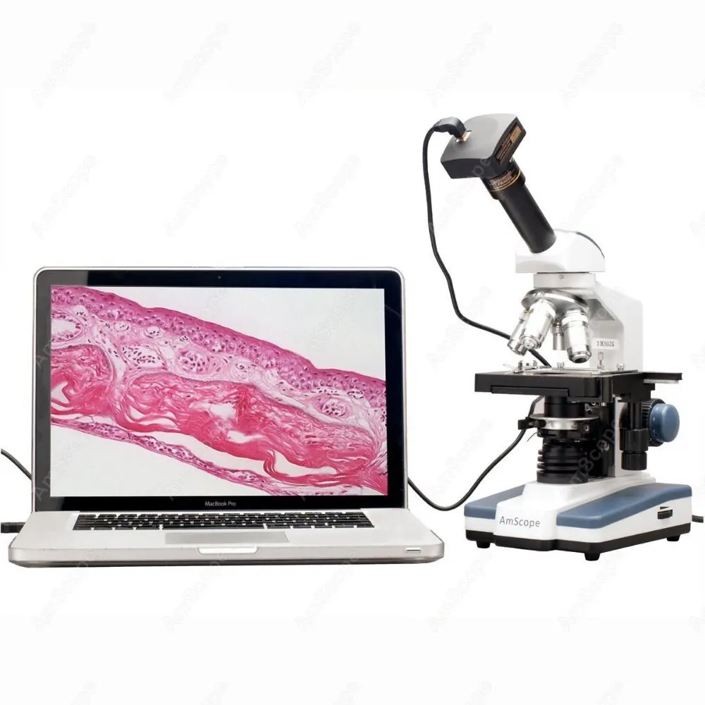 AmScope M620 Series Monocular LED Compound Microscope 40X-2000X+ 10MP USB 2.0 Camera